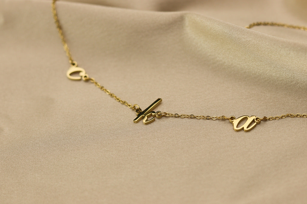 The Black Bow Sadie 14k Yellow Gold Satin Script Initial Necklace Letter J  - 24 Inch - Walmart.com